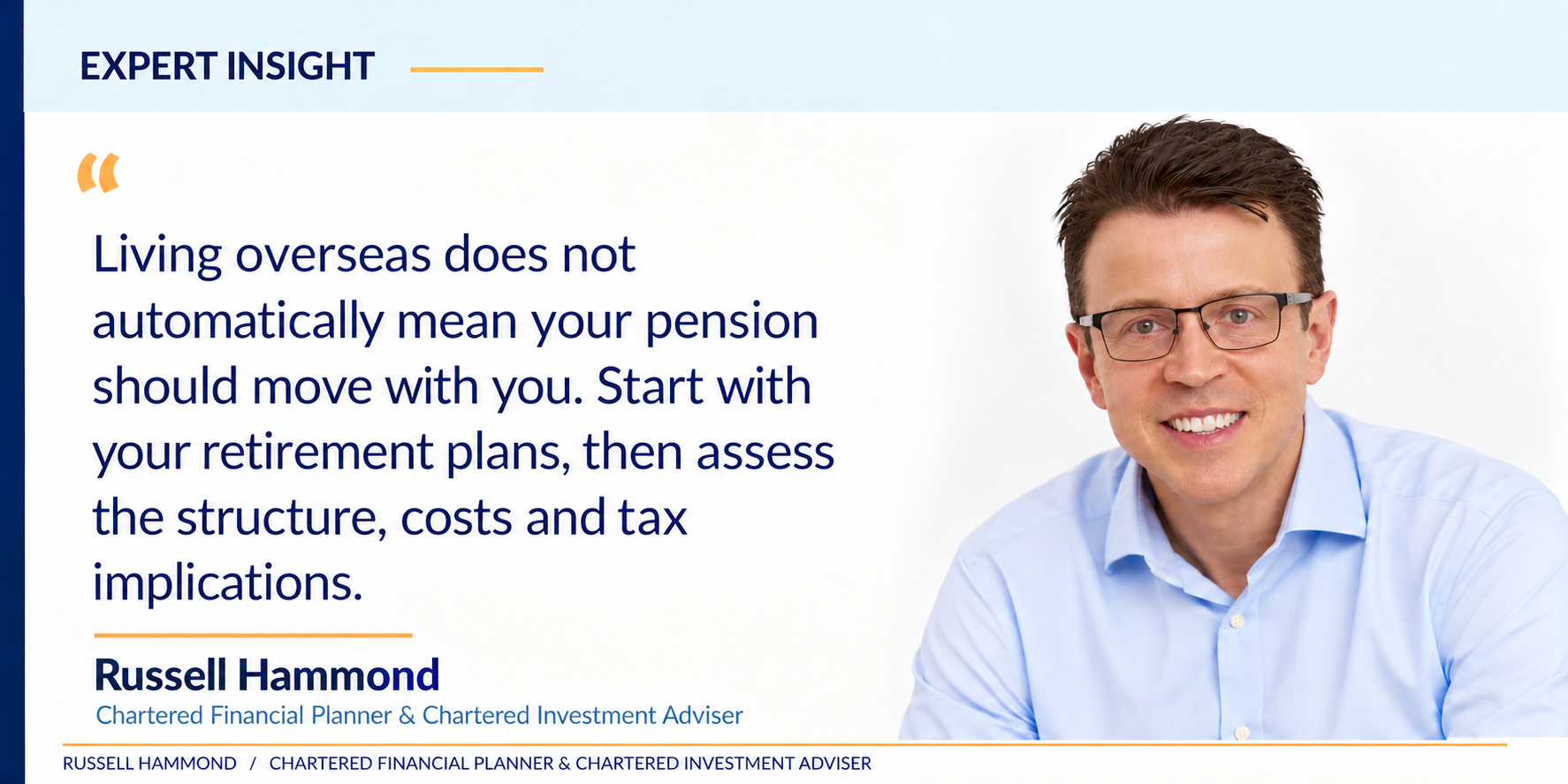 Russell Hammond explains why pension decisions should start with your retirement plans.